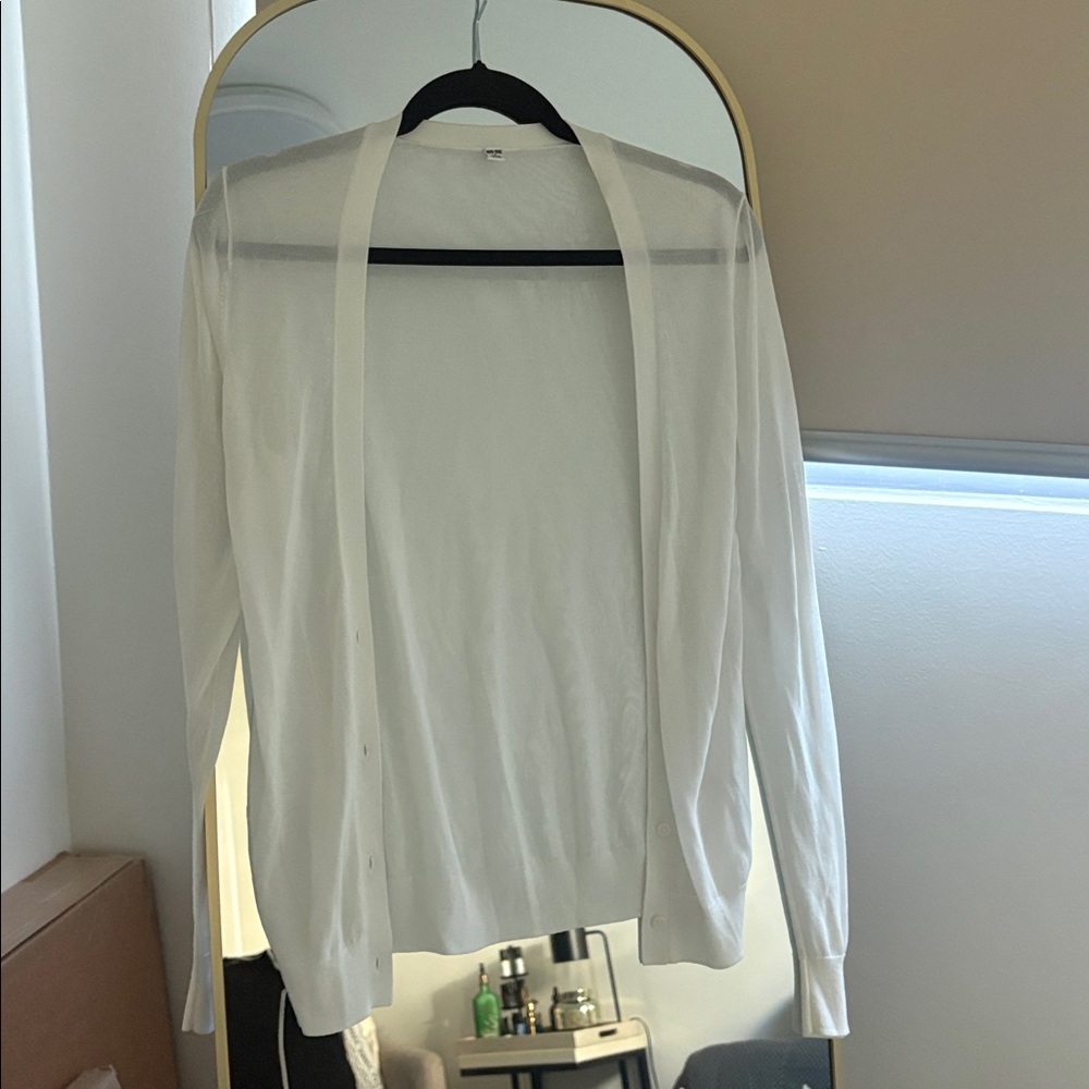 Uniqlo Classic White Knit Top